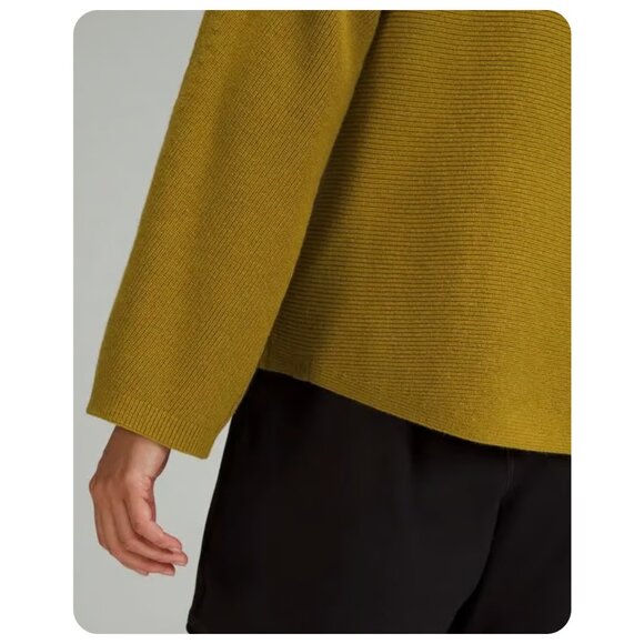 Lululemon Boxy Cotton-Blend Sweater in Auric Gold sz XL/XXL - Picture 5 of 9